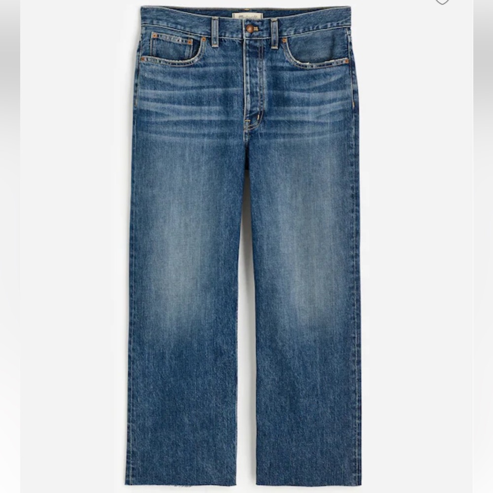 Madewell Low-Slung Baggy Crop Jeans 26 100% Cotton - Picture 6 of 15